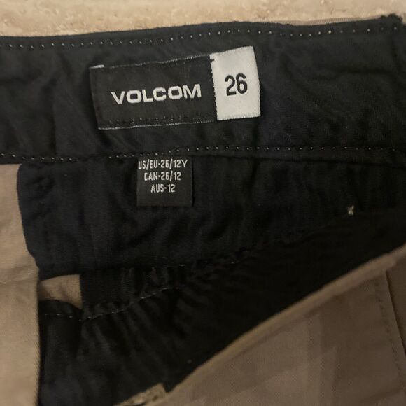 Volcom Big Boys Frickin Khaki Chino Shorts Sz 26 (12) Nordstrom School Uniform - Picture 4 of 5